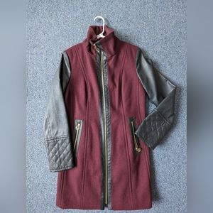 Michael Kors burgundy leather jacket